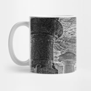 Inside the Elephanta Island Caves - BW Mug